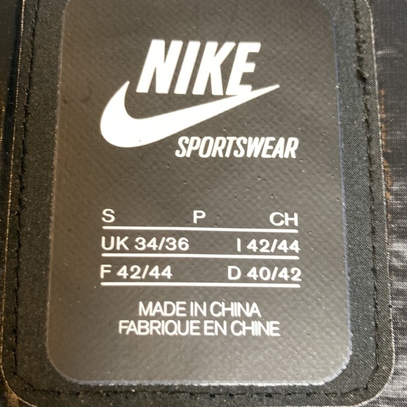 Nike NSW Black Leather Wool Hooded Destroyer Varsity Bomber Jacket Sz S Preppy - Picture 14 of 16